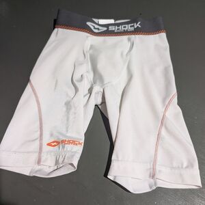 Shock Doctor Compression Shorts in White Boys Size Small EUC